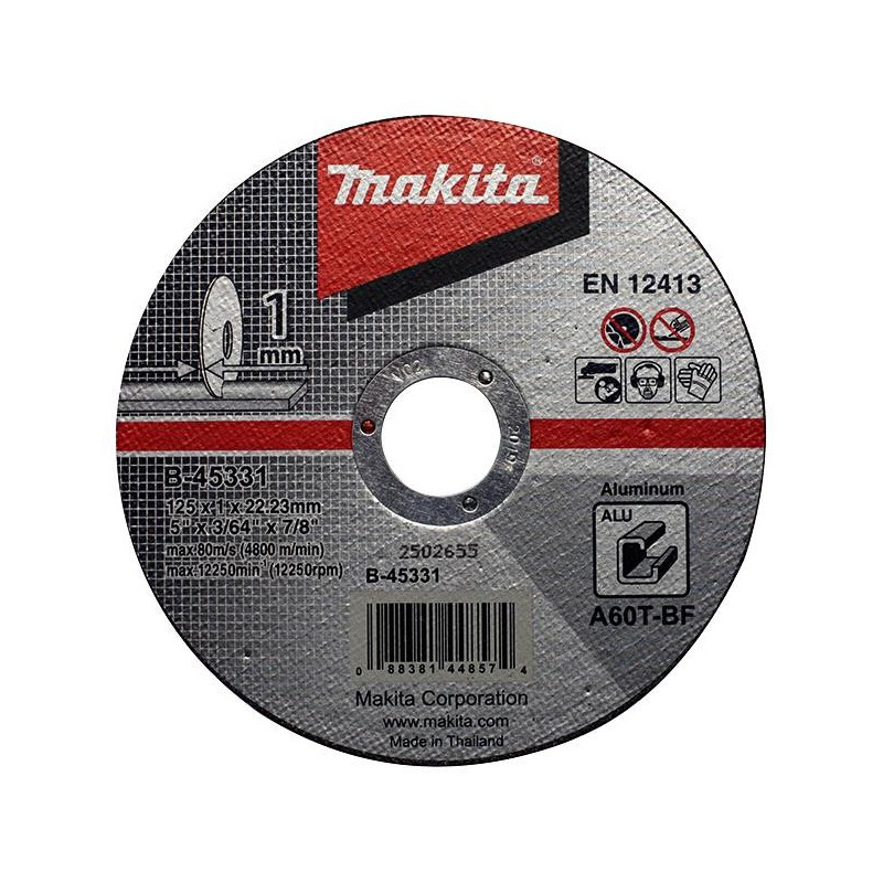 CUTTING WHEEL 125X1.0 A60T, ALUMINIUM