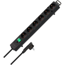 EXTENSION 6 SOCKETS 2M BLACK