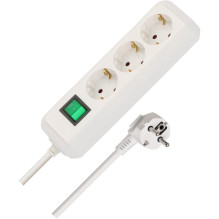 EXT.SOCKET .SWITCH 3-WAY. WHITE. 1.5M