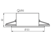 Built-in lamp Kanlux Aprila, 35W, GU10, white Built-in lamp Kanlux Aprila, 35W, GU10, white