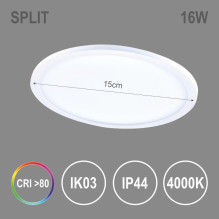Įmontuojamas šviestuvas Tope Split R NW, 16W, LED, 4000K
