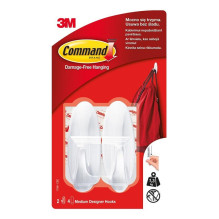 Hook 3M Command, 29 mm x 30 mm x 80 mm, white Hook 3M Command, 29 mm x 30 mm x 80 mm, white