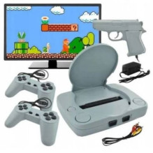 Riff RF-2GUN retro console with 22 8-bit games with 2 joysticks + game gun
