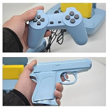 „Riff RF-2GUN“ retro konsolė su 22 8 bitų žaidimais, 2 valdymo svirtimis ir žaidimų pistoletu „Riff RF-2GUN“ retro konsolė su 22 8 bitų žaidimais, 2 valdymo svirtimis ir žaidimų pistoletu