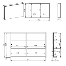 MIRROR CABINET BASIC 90 2D