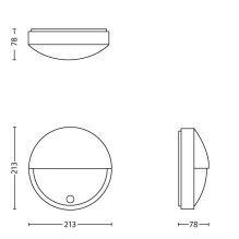 Šviestuvas Philips Capricorn 164569316, 6W, LED, IP44,pilkas Šviestuvas Philips Capricorn 164569316, 6W, LED, IP44,pilkas