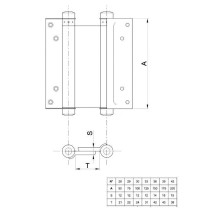 Hinge for the doors IBFM 107029, nickel Hinge for the doors IBFM 107029, nickel