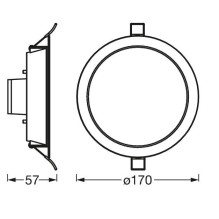 ŠVIESTUVAS MONTUOJAMAS WIFI 12W D170 RGBTW 1000LM