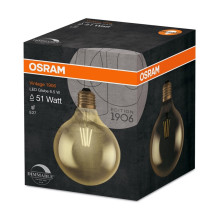 Lemputė Osram LED, G125, E27, 7,5 W, 725 lm, 2500 K
