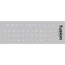 Fusion Accessories "Laminated Stickers RU / ENG" Transparent / White