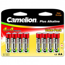 „Camelion Plus“ šarminės AA (LR06) baterijos, 8 (4+4) vnt. pakuotėje