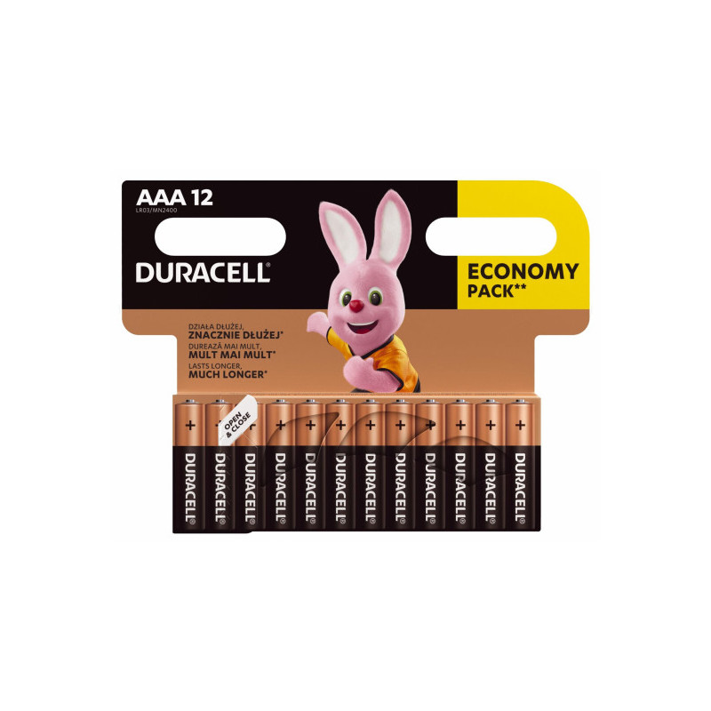 Duracell MN2400 pagrindinės AAA (LR03) baterijos x12