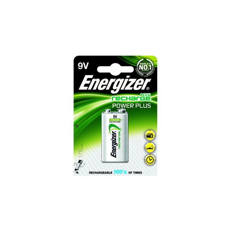 „Energizer Accu Recharge Power Plus“ 9 V blokelis, 175 mAh