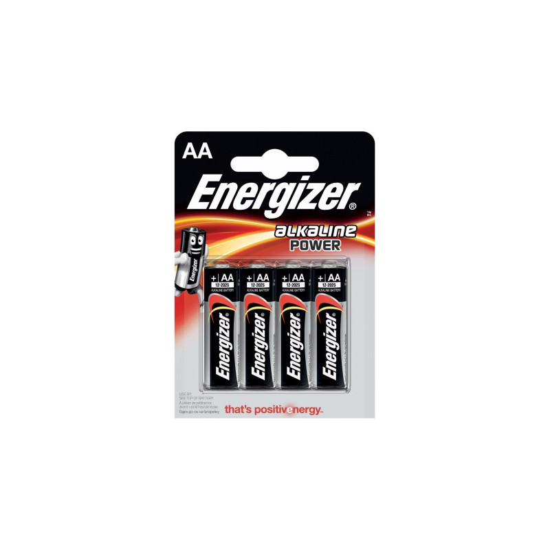 „Energizer“ šarminės maitinimo AA / LR6 baterijos, 4 vnt. pakuotėje