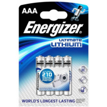 „Energizer Ultimate“ ličio AAA / L92 baterijų, 4 vnt. pakuotėje