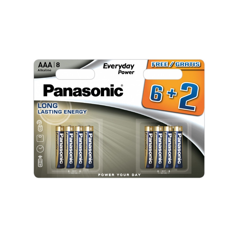 Panasonic Everyday Power LR03EPS / 8B 6+2 pack