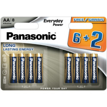 „Panasonic Everyday Power LR6EPS“ / 8B 6+2 vnt. pakuotė