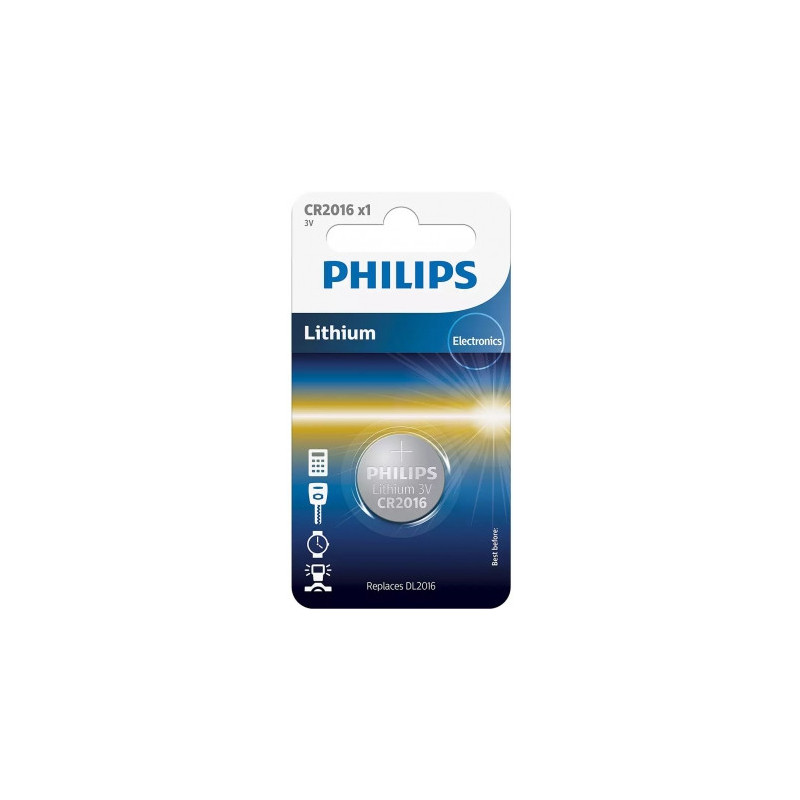 „Philips CR2016 / 01B Mini“ ličio jonų baterija / 1 vnt.