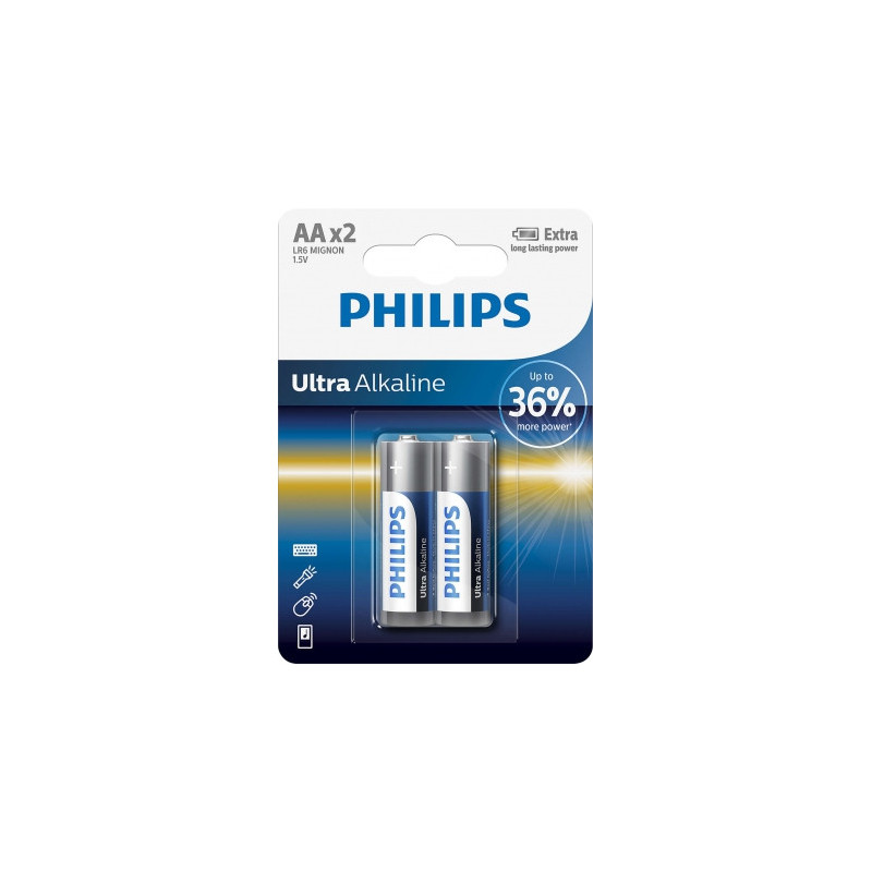 „Philips LR6E2B“ / 10 itin šarminių AA tipo elementų / 2 vnt.