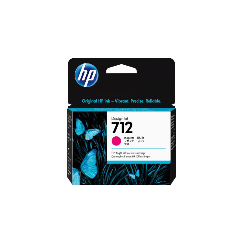 HP 712 29 ml rausvai raudona 3ED68A