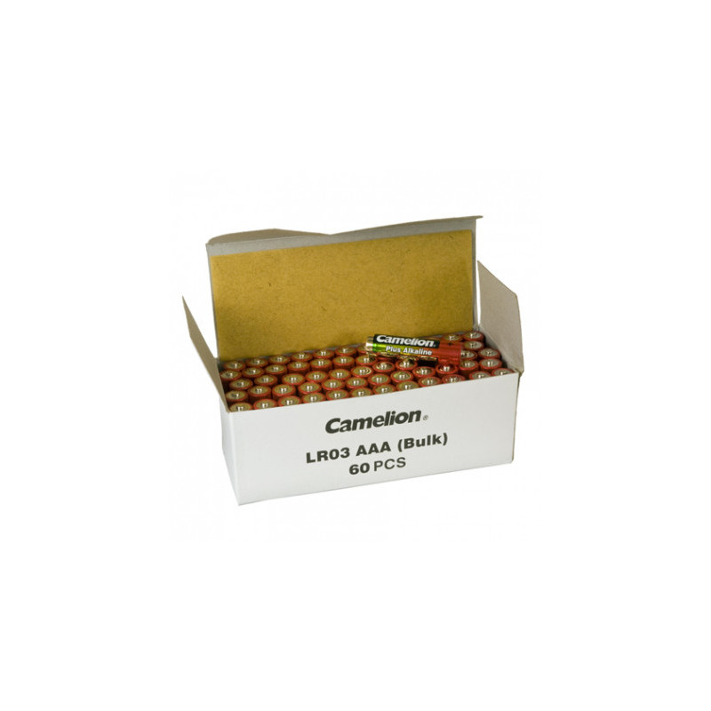 „Camelion Plus“ šarminės AAA (LR03) baterijos, 60 vnt. dėžutė, didelė pakuotė