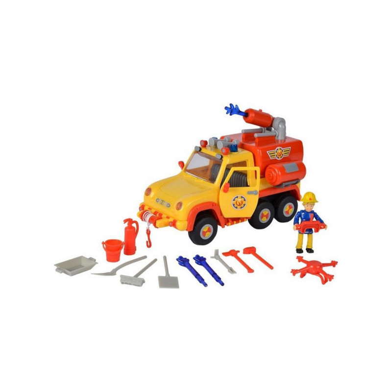 Dickie Toys Simba Strażak Sam Jeep policyjny z figurką Malcolm