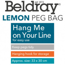 Beldray LA032005LEMFEU7 Peg Bag - Lemon Print Beldray LA032005LEMFEU7 Peg Bag - Lemon Print
