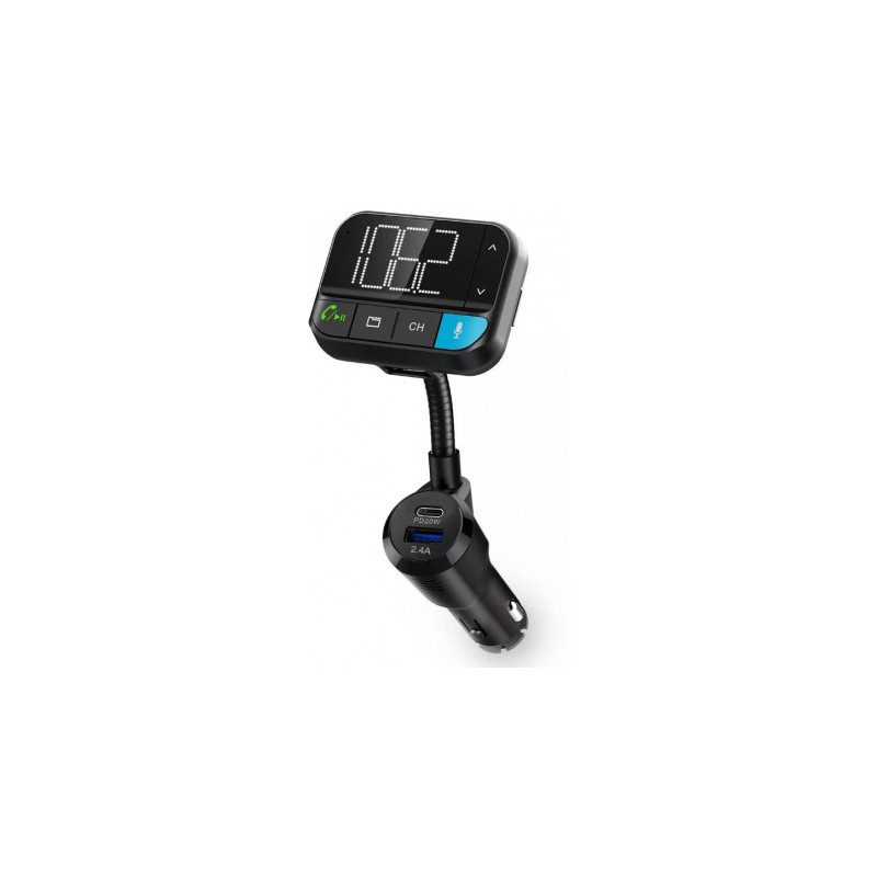 Nedis Car FM transmitter Gooseneck PD 20W Black
