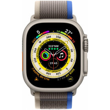 „Apple“ 49 mm mėlynos / pilkos spalvos „Trail Loop“ laikrodis S / M dydžio