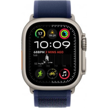 „Apple Watch Ultra 2 GPS + Cellular“, 49 mm, titano dėklas / mėlynas „Trail Loop“, M / L dydžio