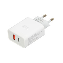 Sieninis įkroviklis iBOX C-36 GaN PD20W, baltas Sieninis įkroviklis iBOX C-36 GaN PD20W, baltas