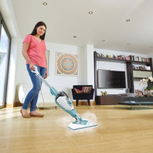 „Black Decker BHSM1610DSM“ nešiojamas garinis valytuvas, 0,5 l, 1600 W, vandens spalvos, balta „Black Decker BHSM1610DSM“ nešiojamas garinis valytuvas, 0,5 l, 1600 W, vandens spalvos, balta