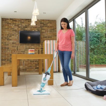 Black & Decker BHSM1610DSM Portable steam cleaner 0.5 L 1600 W Aqua colour, White Black & Decker BHSM1610DSM Portable steam cleaner 0.5 L 1600 W Aqua colour, White
