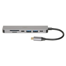 iBox IUH3SL4K interface hub USB Type-C 5000 Mbit / s Silver