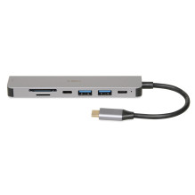 iBox IUH3SL4K interface hub USB Type-C 5000 Mbit / s Silver
