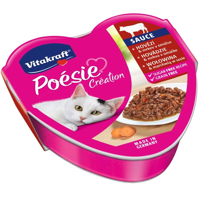 VITAKRAFT POESIE CREATION SOS jautienos / morkų šlapias kačių ėdalas - 85 g