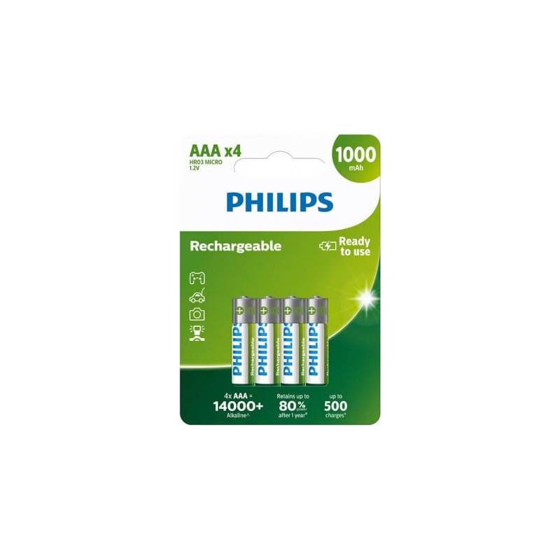 Philips R03B4RTU10 / 10 Rechargeable AAA / 4 pcs