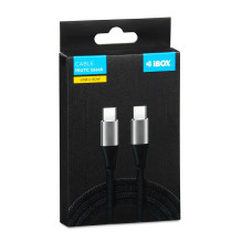 iBOX IKUTC USB-C laidas 60W 1m juodas iBOX IKUTC USB-C laidas 60W 1m juodas