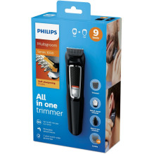 „Philips MULTIGROOM Series 3000“ 9 įrankiai, 9 viename, veidui ir plaukams