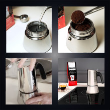 Bialetti Venus box Moka puodas 0,2 l sidabrinis