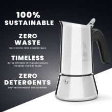 Bialetti Venus box Moka puodas 0,2 l sidabrinis