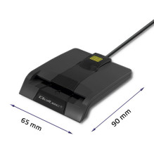 Qoltec 50634 Intelligent Smart ID chip card reader SCR-0634 , USB Type C