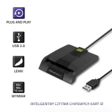„Qoltec 50634“ išmanusis ID kortelių skaitytuvas SCR-0634, USB C tipo „Qoltec 50634“ išmanusis ID kortelių skaitytuvas SCR-0634, USB C tipo