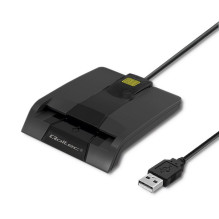 Qoltec 50634 Intelligent Smart ID chip card reader SCR-0634 , USB Type C