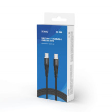 Savio CL-160 USB cable 2 m USB 2.0 USB C - USB C Black Savio CL-160 USB cable 2 m USB 2.0 USB C - USB C Black