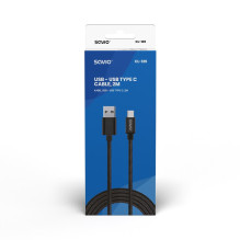 Savio CL-129 USB kabelis 2 m USB 2.0 USB A USB C juodas