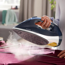 Philips 7000 series DST7030 / 20 iron Dry &amp; Steam iron SteamGlide Plus soleplate 2800 W Blue