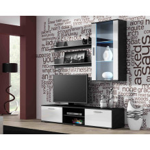 Cama hanging display cabinet SOHO white / black gloss Cama hanging display cabinet SOHO white / black gloss