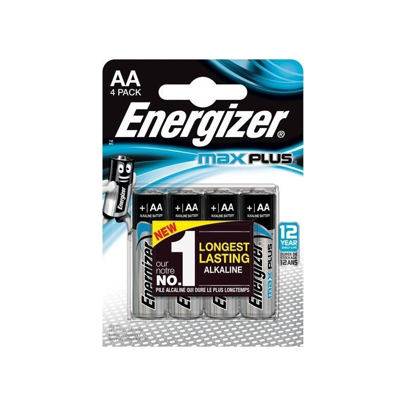 ENERGIZER MAX PLUS AA LR6 ELEMENTAI, 4 ECO