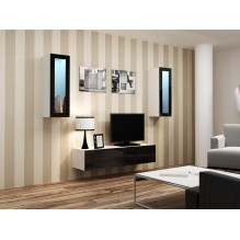 Cama spintelė VIGO '90' stiklas 90 / 35 / 32 balta / juoda blizgi Cama spintelė VIGO '90' stiklas 90 / 35 / 32 balta / juoda blizgi